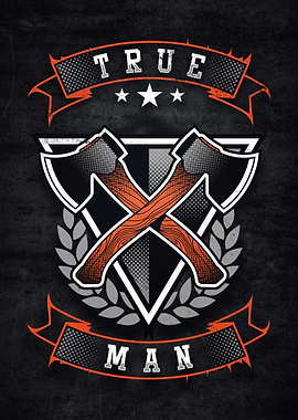 True Man Axes Emblem