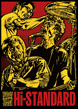 Hi-Standard Live at Air Jam 2011 Retro Poster