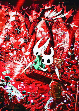 Hollow Knight characters on a bench