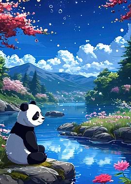 Panda by the Lake