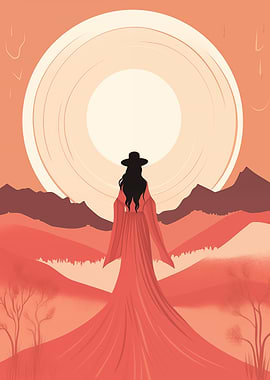 Boho style Woman in Dress