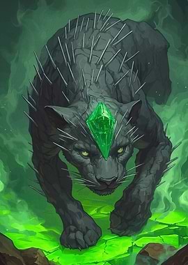 Spiked Panther Emerald