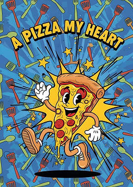 A Pizza My Heart Cartoon