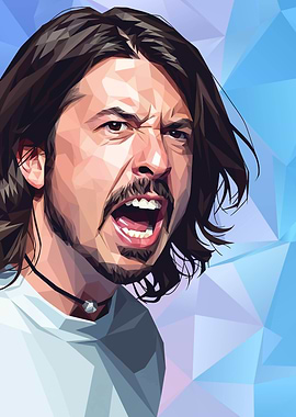 Dave Grohl Polygon Portrait