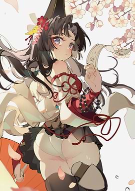 Girl with Cherry Blossoms