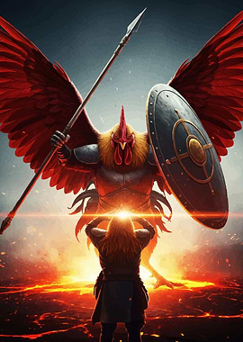 Chicken Warrior Confrontation