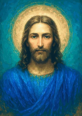 Portrait of Jesus Christ with Halo