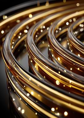 Abstract Golden Rings with Light Points