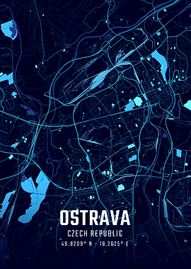 Ostrava Midnight City Map