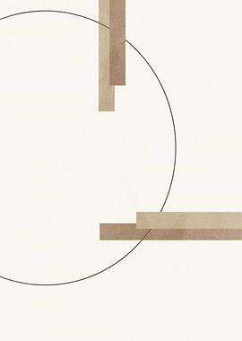 Abstract Geometric Composition with Circle