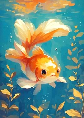Cute Goldfish Water