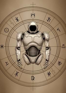 Robot in Astrological Circle
