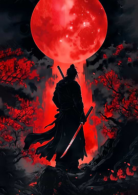 Samurai Under Red Moon