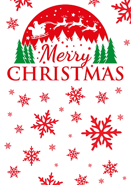 Merry Christmas Festive Holiday Design