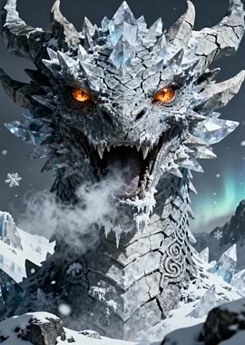 Icy Dragon Portrait