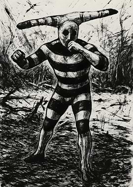 Selknam Tribal Warrior