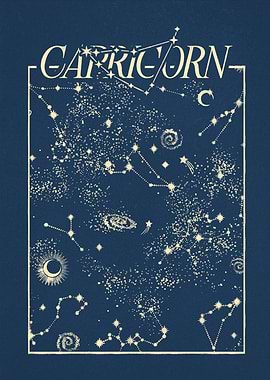 Capricorn Constellation Art Print