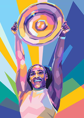 Serena Williams in Pop art illustration