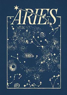 Aries Zodiac Constellation Art