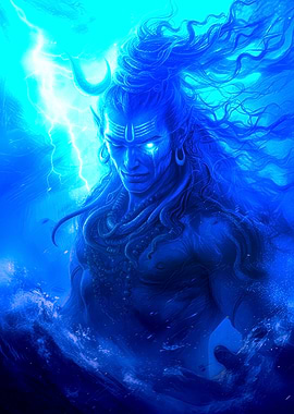 Lord Shiva in Blue