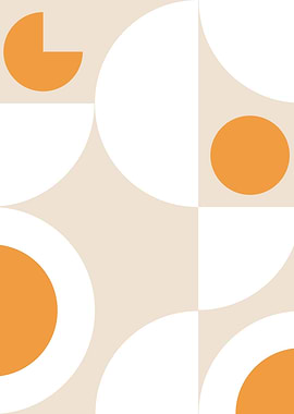 Geometric Pattern with Circles and Arcs