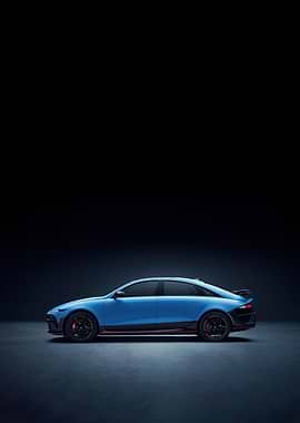 Blue Hyundai Ioniq 6 N