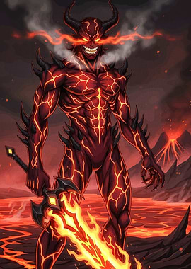 Fiery Demon Flaming Sword