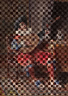 The Lute Player by Bernard Louis Borione