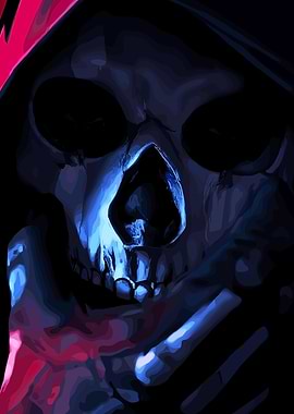 Grim Reaper Skull with Hood