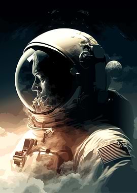Astronaut in Space Suit Portrait