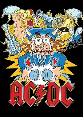 AC/DC Cartoon Graphic