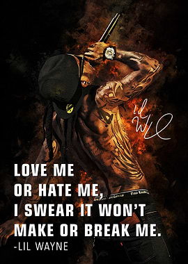 Lil Wayne Portrait with Quote