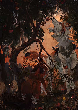 Wolves in an Apple Orchard