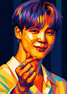 Kpop Jimin Pop Art Portrait