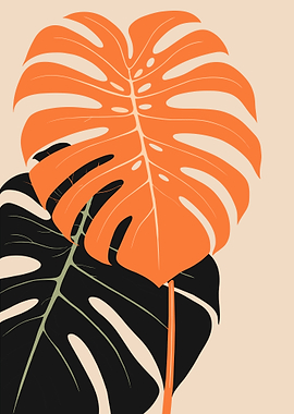 Monstera Leaves Art Print