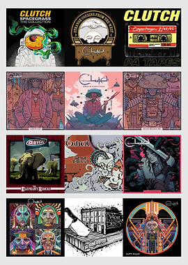 Clutch Album Covers Collage