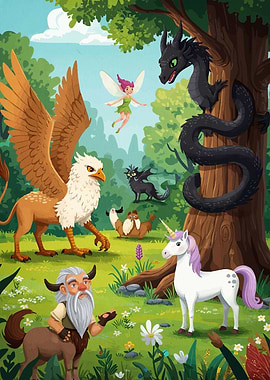 Fantasy Creatures Enchanted Forest