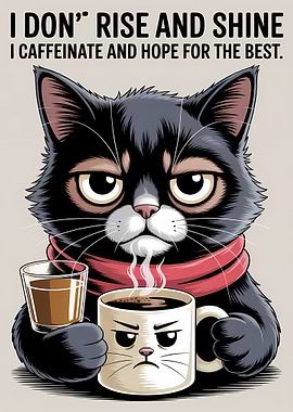 Grumpy Cat Caffeinating