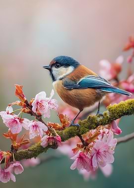 Bird on Cherry Blossom
