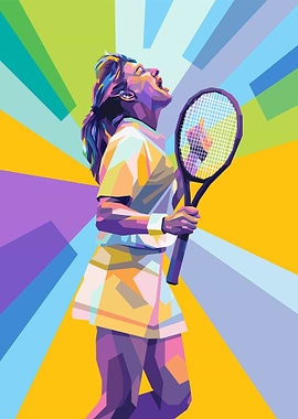 Steffi Graf in Pop Art Illustration