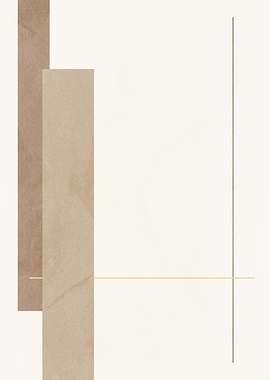 Minimalist Beige Abstract Geometric Composition