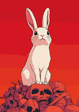 Rabbit on Skull Pile