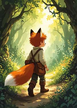 Fox Boy in Forest Adventure