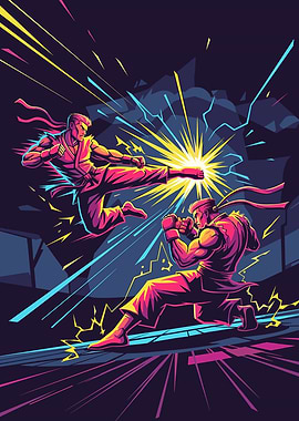 Retro fighting games & martial-arts duels