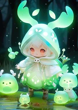 Glowing Forest Spirit Friends