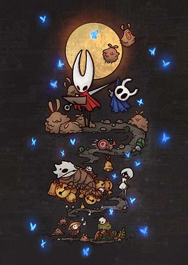 Exploring Hallownest: Hollow Knight and Hornet from Silksong