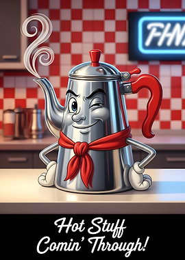 Cartoon Teapot with Attitude [Hot Stuff Comin’ Through]
