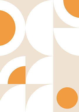 Geometric Pattern with Circles and Arcs