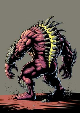 Spiked Monster Back View