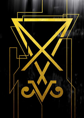 Sigil of Lucifer Gold on Black